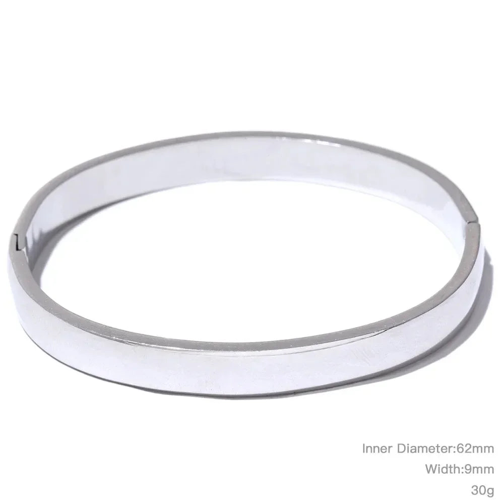 Golden Smooth Stainless Bangle - TM & Co. Jewels