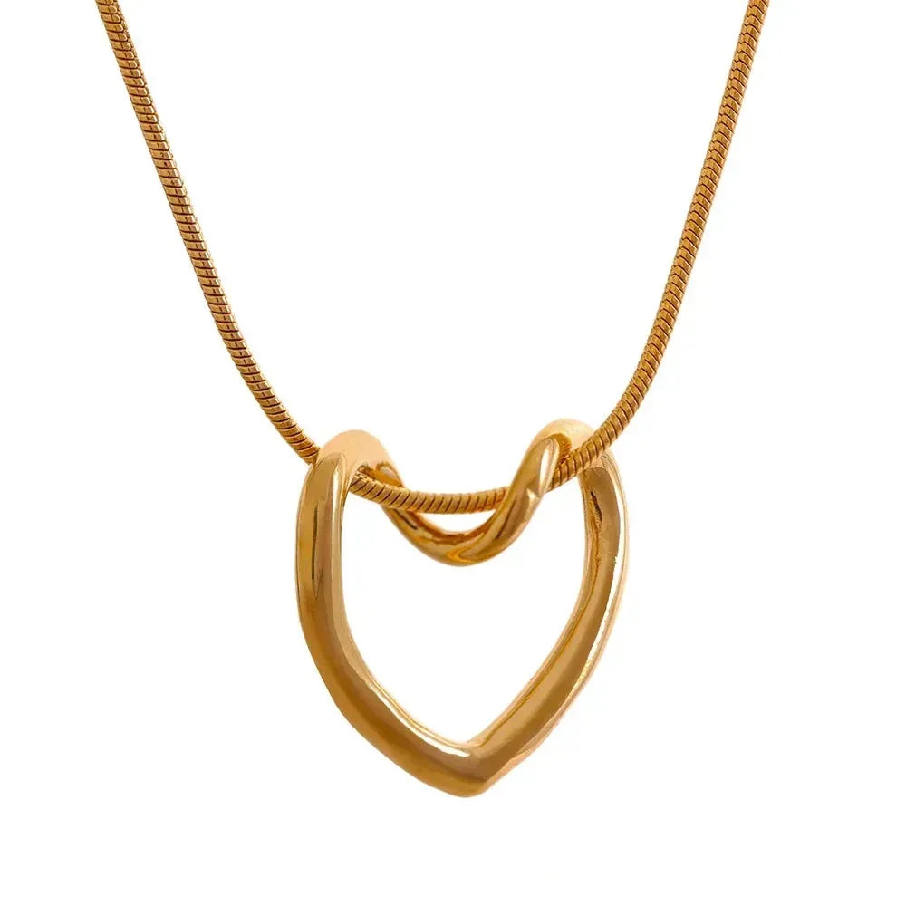 Serene Heart Hollow Necklace - TM & Co. Jewels