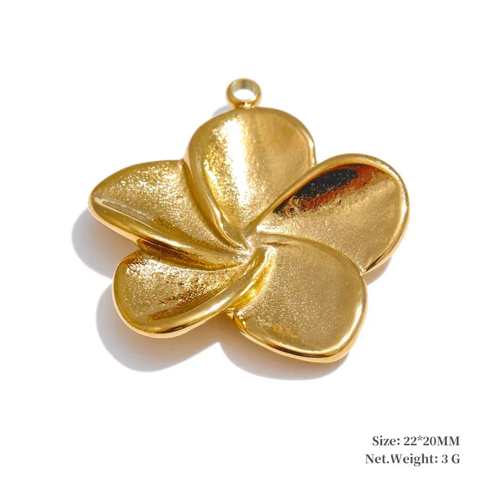 Stainless Steel Metal Flower Cross Pendants Tarnish Resistant DIY Necklace Jewelry Accessories Wholesale Waterproof