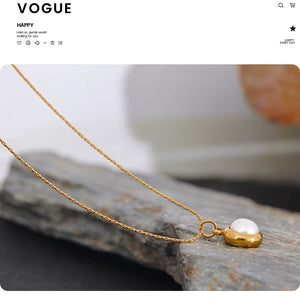 Minimalist Pearl Drop - TM & CO. JEWELS 