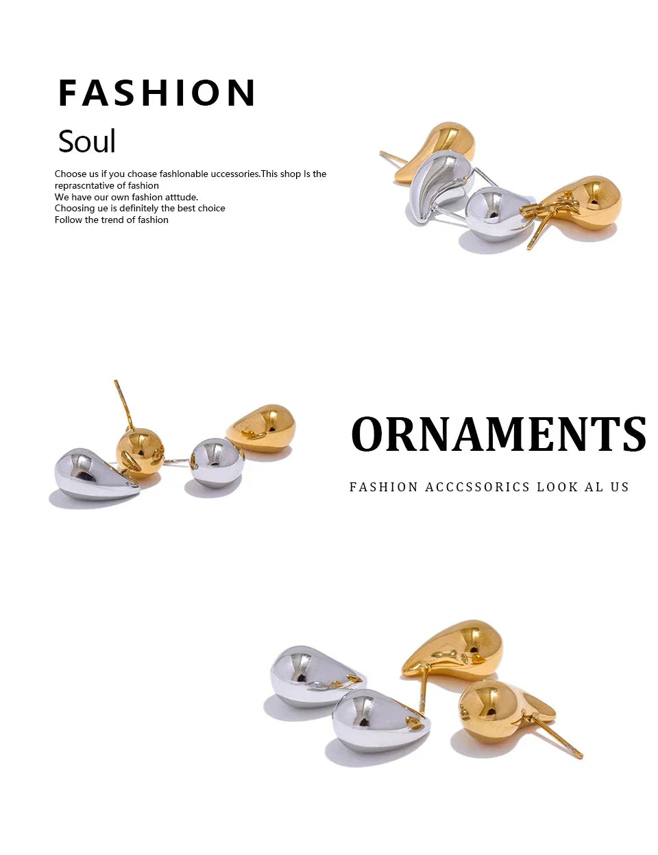 Golden Ripple Studs - TM & Co. Jewels