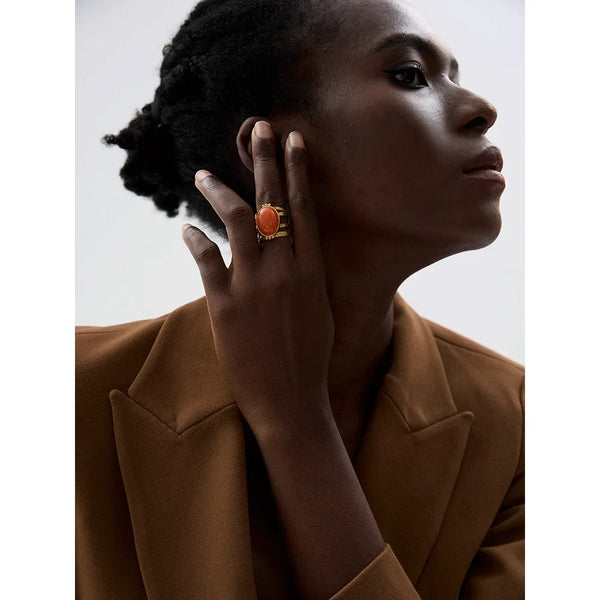 Sunset Cabochon Ring