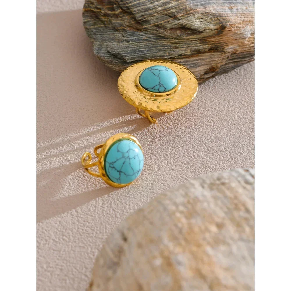 Turquoise Geometry Vintage Jewelry Set
