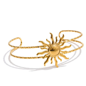 Gold Sea Life Cuff Bracelet