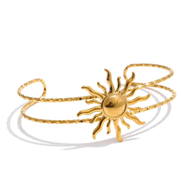 Gold Sea Life Cuff Bracelet