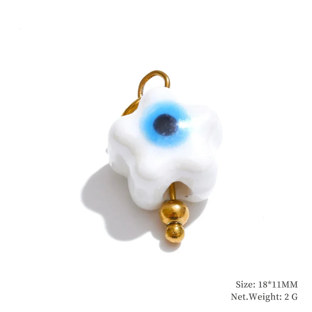 Cute Enamel Enamel Star Flower Cherry Strawberry DIY Accessories Charm Pendants for Necklace Bracelet Earrings Making