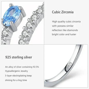 Azure Grace Open Ring - TM & Co. Jewels