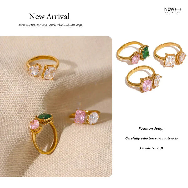 Aqua Aurora Charm Ring - TM & CO. JEWELS 