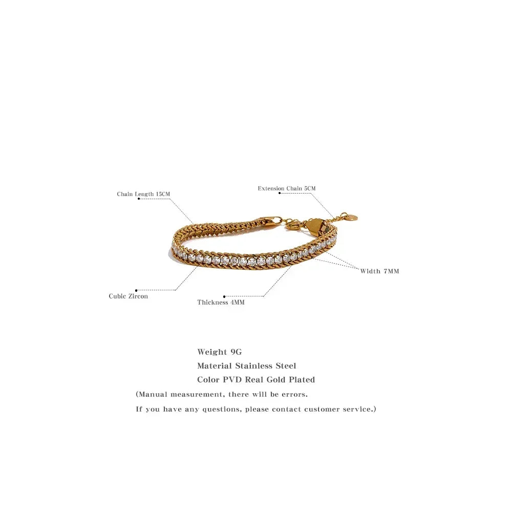 Aurora Glow Gold Chain Bangle - TM & Co. Jewels