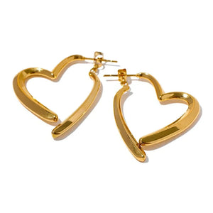 Floating Heart Hoop Earrings - TM & Co. Jewels