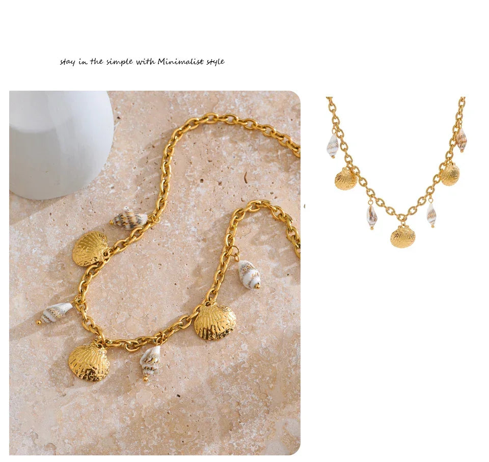 Gilded Shell Pendant