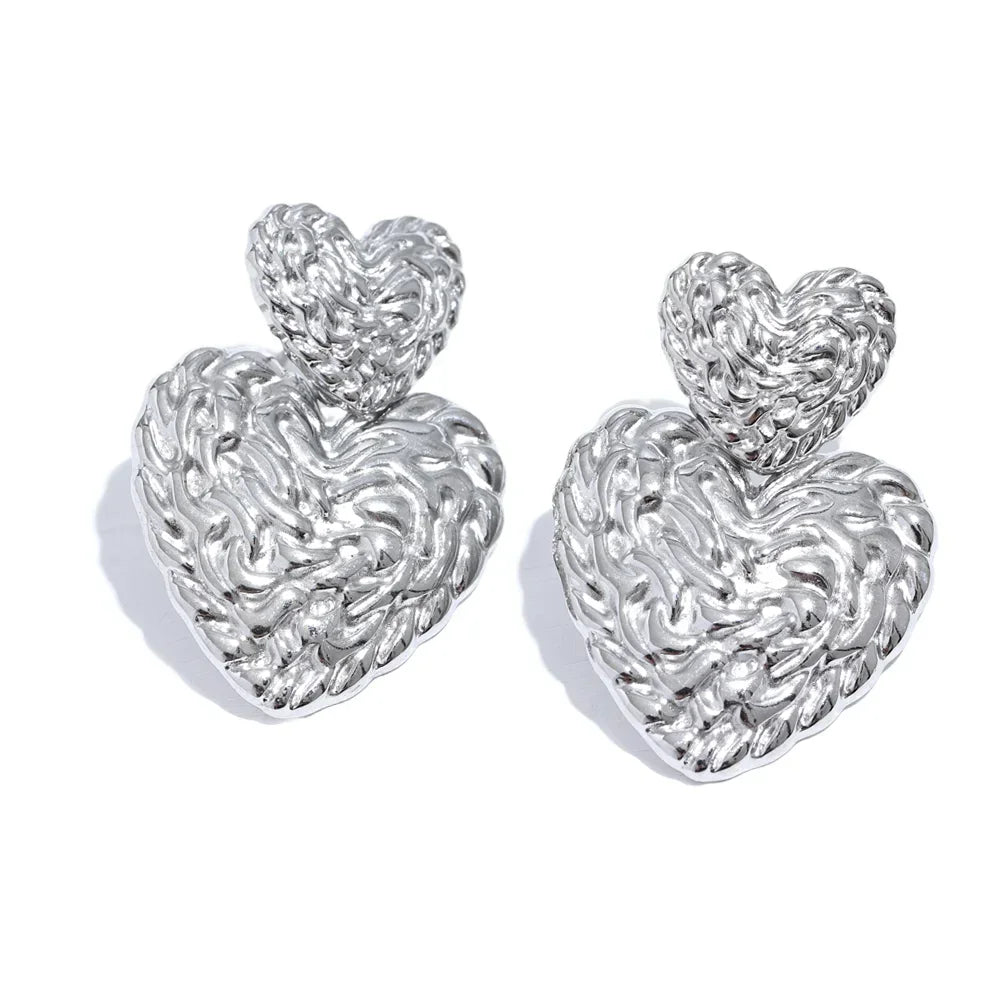 Twin Hearts Radiance Earrings - TM & Co. Jewels