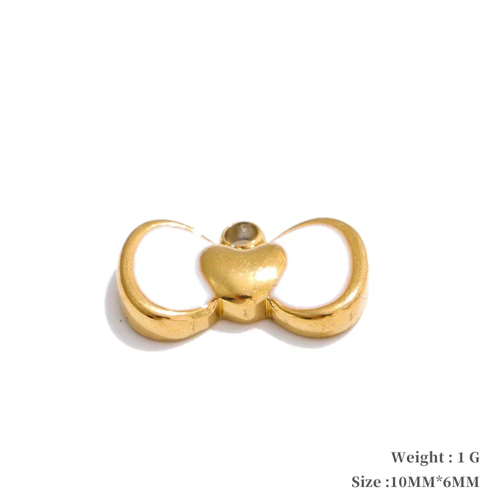 Fashion Enamel Lemon Strawberry Heart Flower Gift DIY Accessories Making Necklace Bracelet Earring Stainless Steel Jewelry