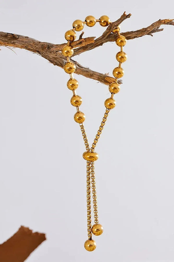 Gold Ball Bead Bracelet