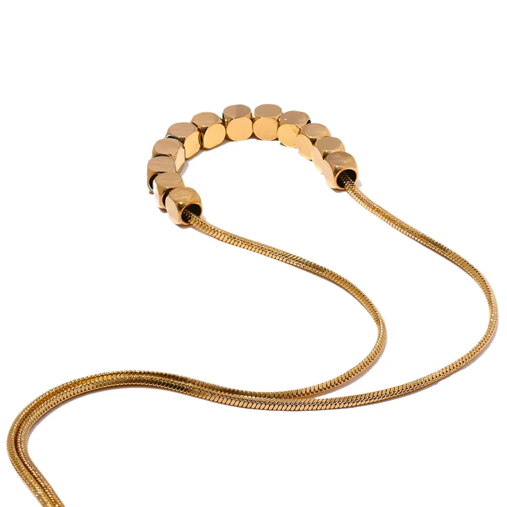 ModSquare Steel Beads Necklace - TM & Co. Jewels