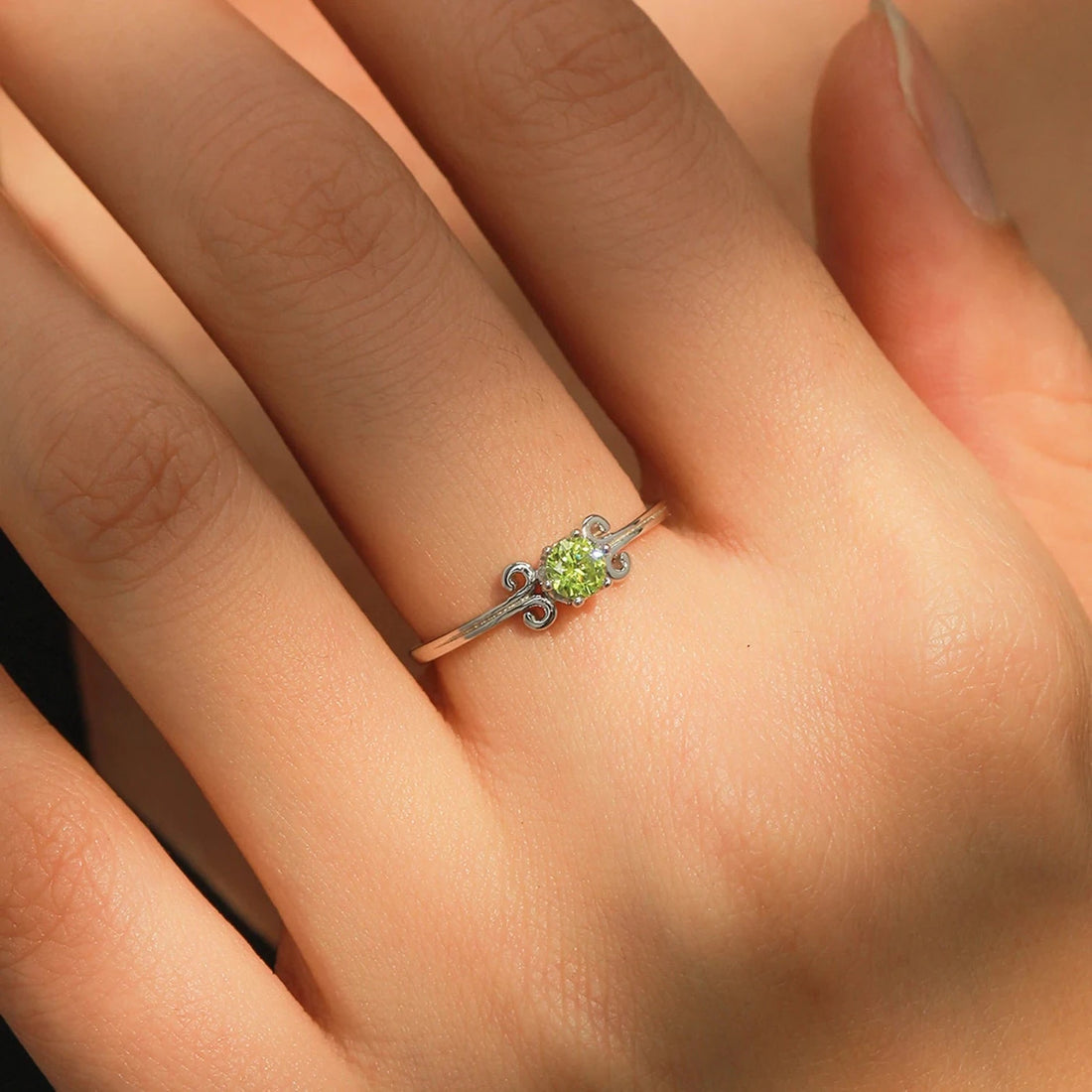 Mint Blossom Silver Ring