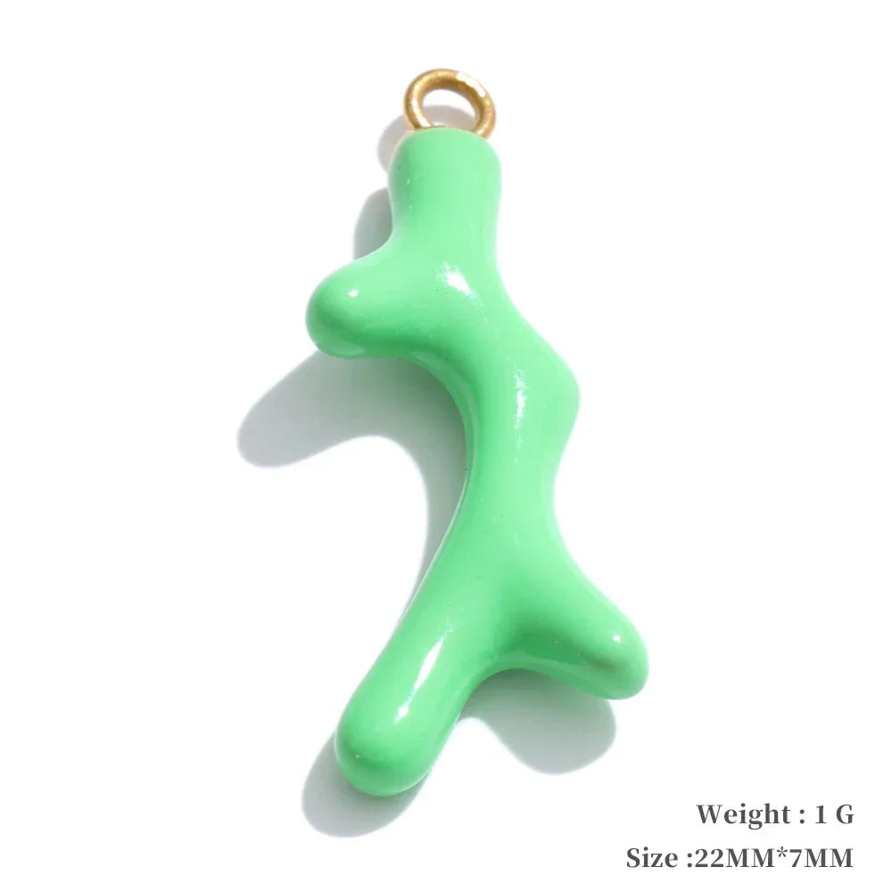 Y2K Enamel Fruit Cherry Shell Fish Heart DIY Accessories Pendants Making Necklace Bracelet Stainless Steel Jewelry Gift