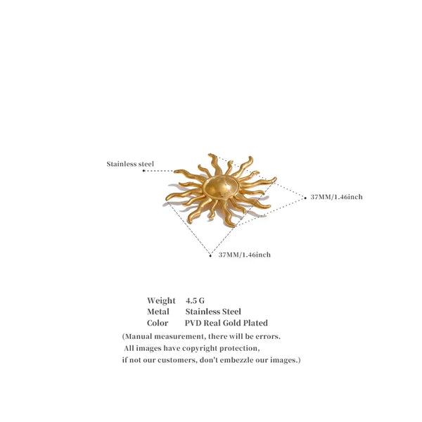 Sunburst Charm Pin - TM & CO. JEWELS 