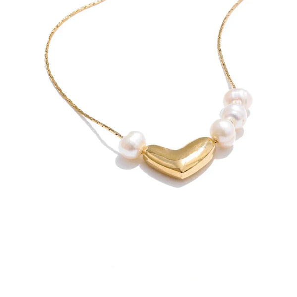 Adore Pearl Heart Pendant - TM & CO. JEWELS 