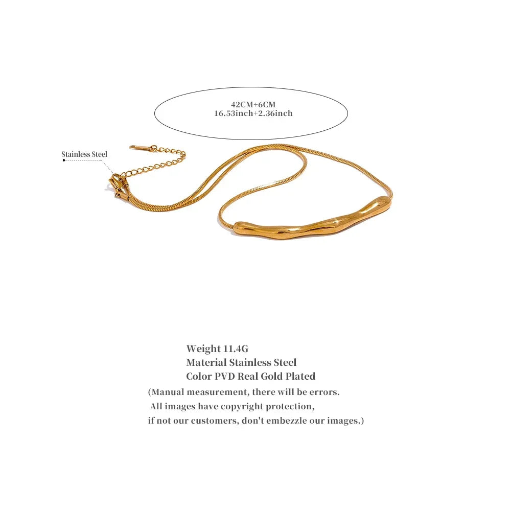Golden Flow Necklace - TM & Co. Jewels