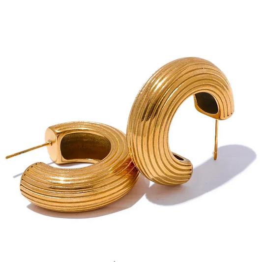 Eternal Edge Stainless Hoops - TM & Co. Jewels