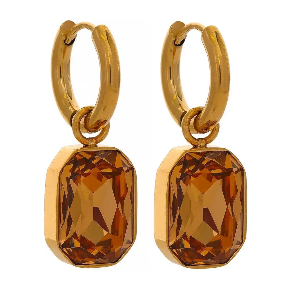 Golden Radiance Geometry Earrings - TM & Co. Jewels