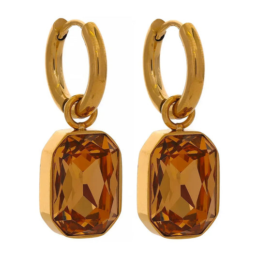 Golden Radiance Geometry Earrings - TM & Co. Jewels