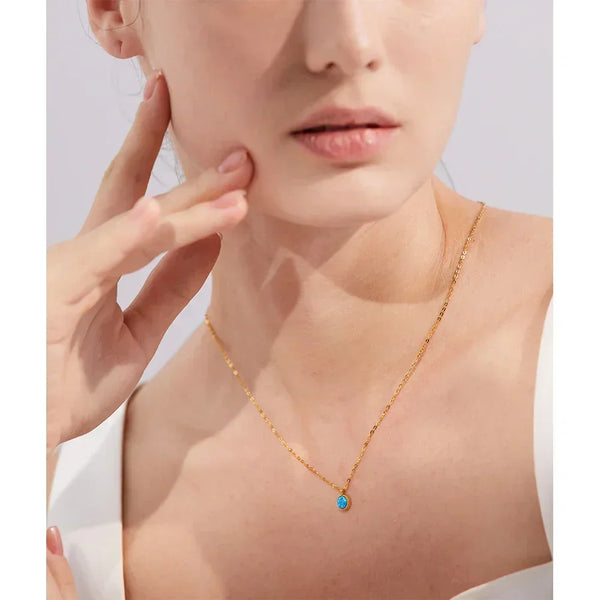 Celestial Blue Pendant Necklace - TM & Co. Jewels