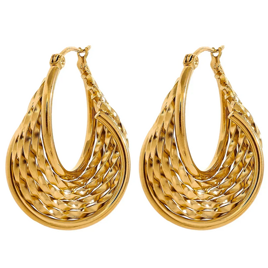 Vogue Twist Hoops - TM & Co. Jewels