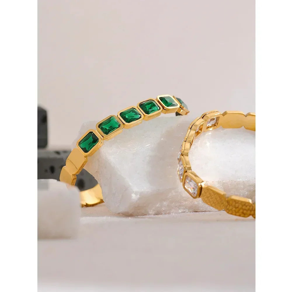 Bella's Emerald Elegance Bangle - TM & Co. Jewels