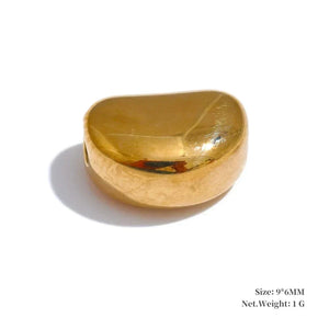 Gold ingot on a white background with size and weight information.