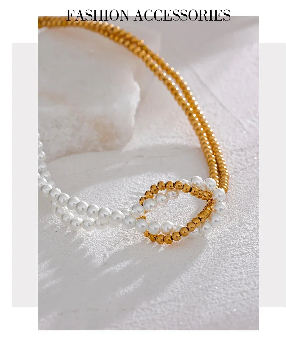 Aura Knot Pearl Choker
