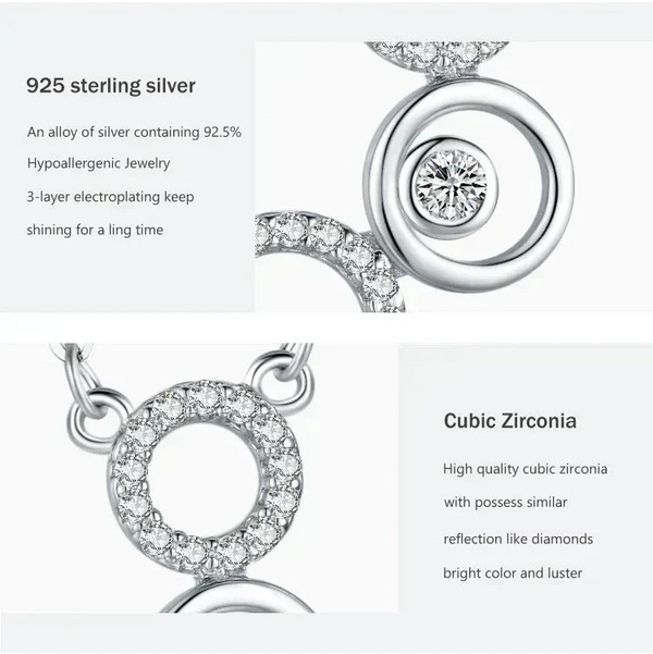 Shining CZ Bubble Pendant Necklace - TM & CO. JEWELS 