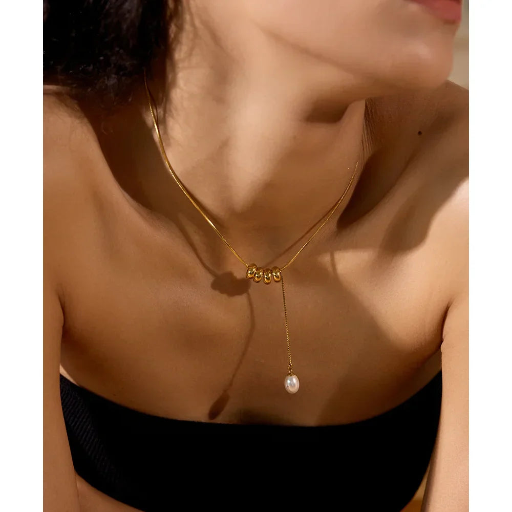 Pearl Cascade Necklace - TM & Co. Jewels