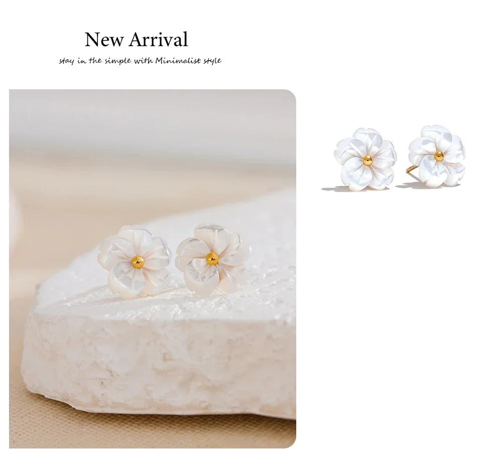Shell Petal Earrings - TM & Co. Jewels