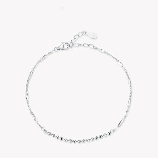 Sterling Silver Beads Link Bracelet - TM & Co. Jewels