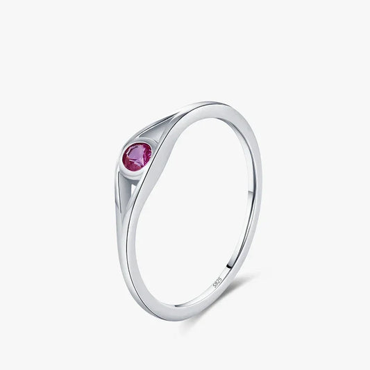 Ruby Bliss Silver Ring - TM & Co. Jewels