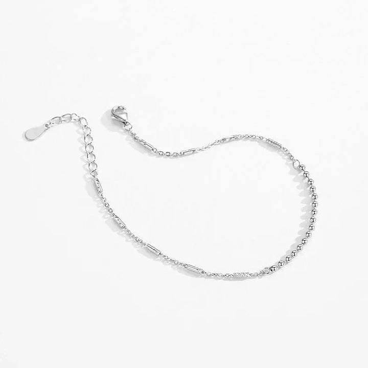Sterling Silver Beads Link Bracelet - TM & Co. Jewels