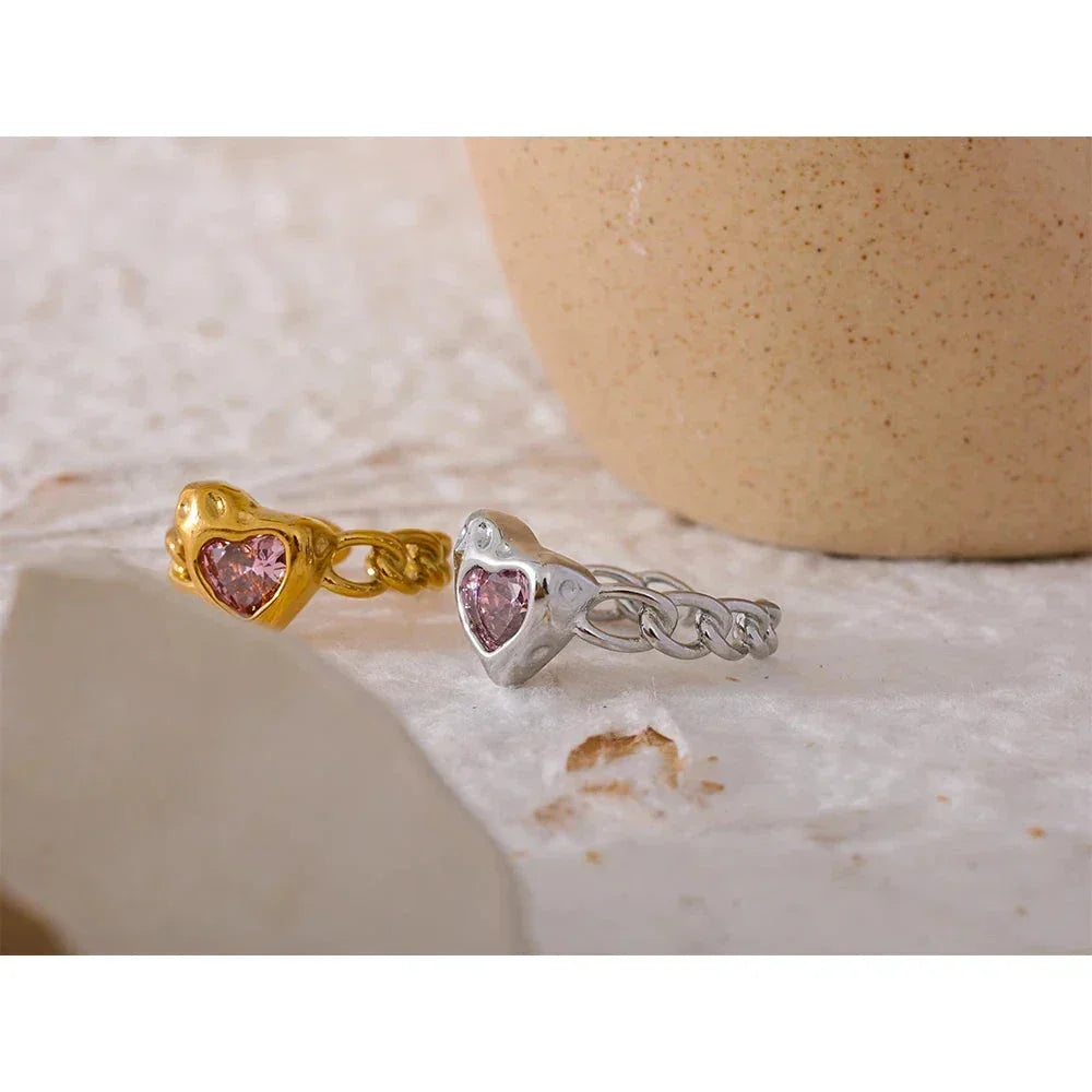 Pink Bliss Heart Ring - TM & Co. Jewels