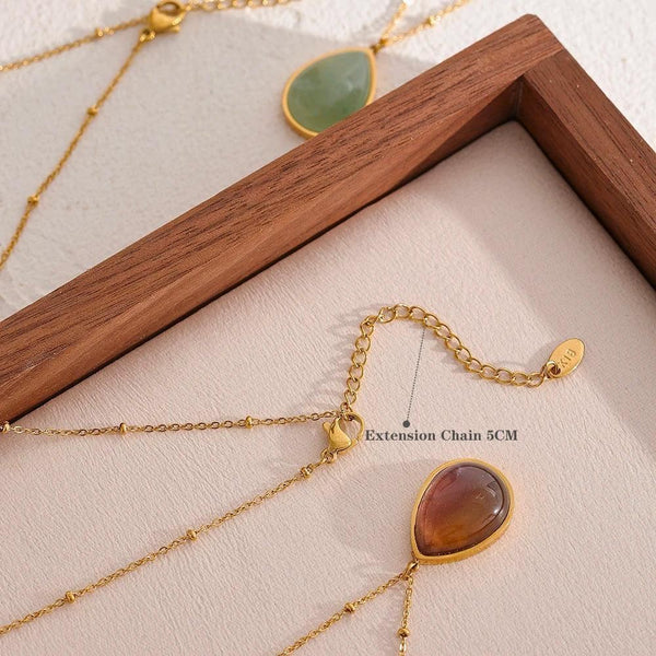 Gemstone Serenity Necklace - TM & CO. JEWELS 