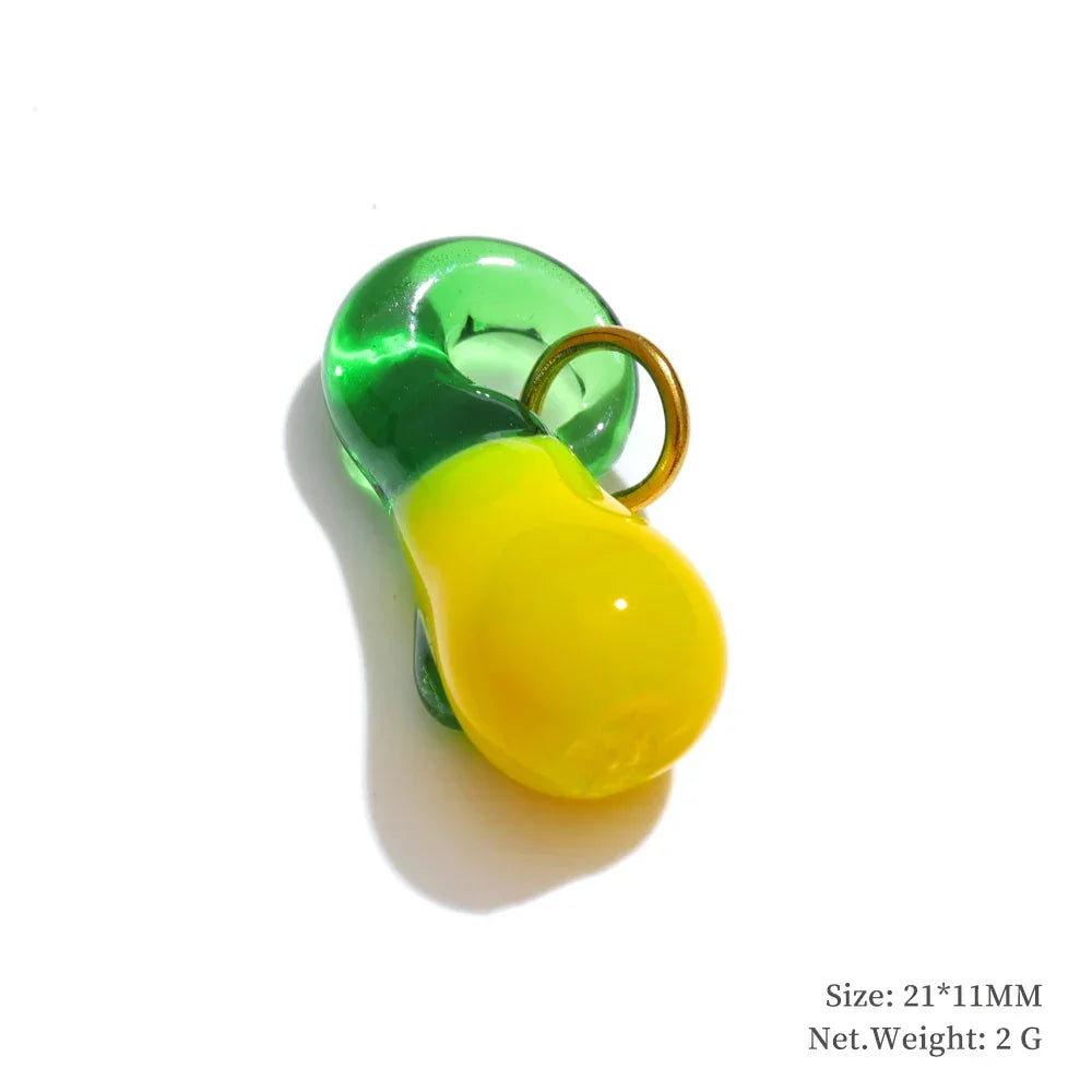 Cute Enamel Enamel Star Flower Cherry Strawberry DIY Accessories Charm Pendants for Necklace Bracelet Earrings Making