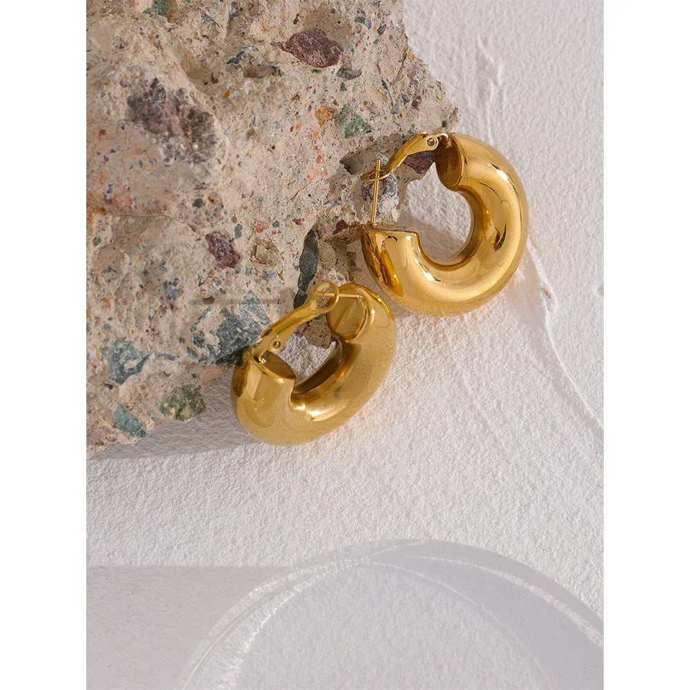 Chic Gold Hoop Earrings - TM & Co. Jewels