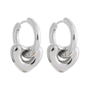 Astral Affection Hoops - TM & CO. JEWELS - Pair of gold hoop earrings on a white background.