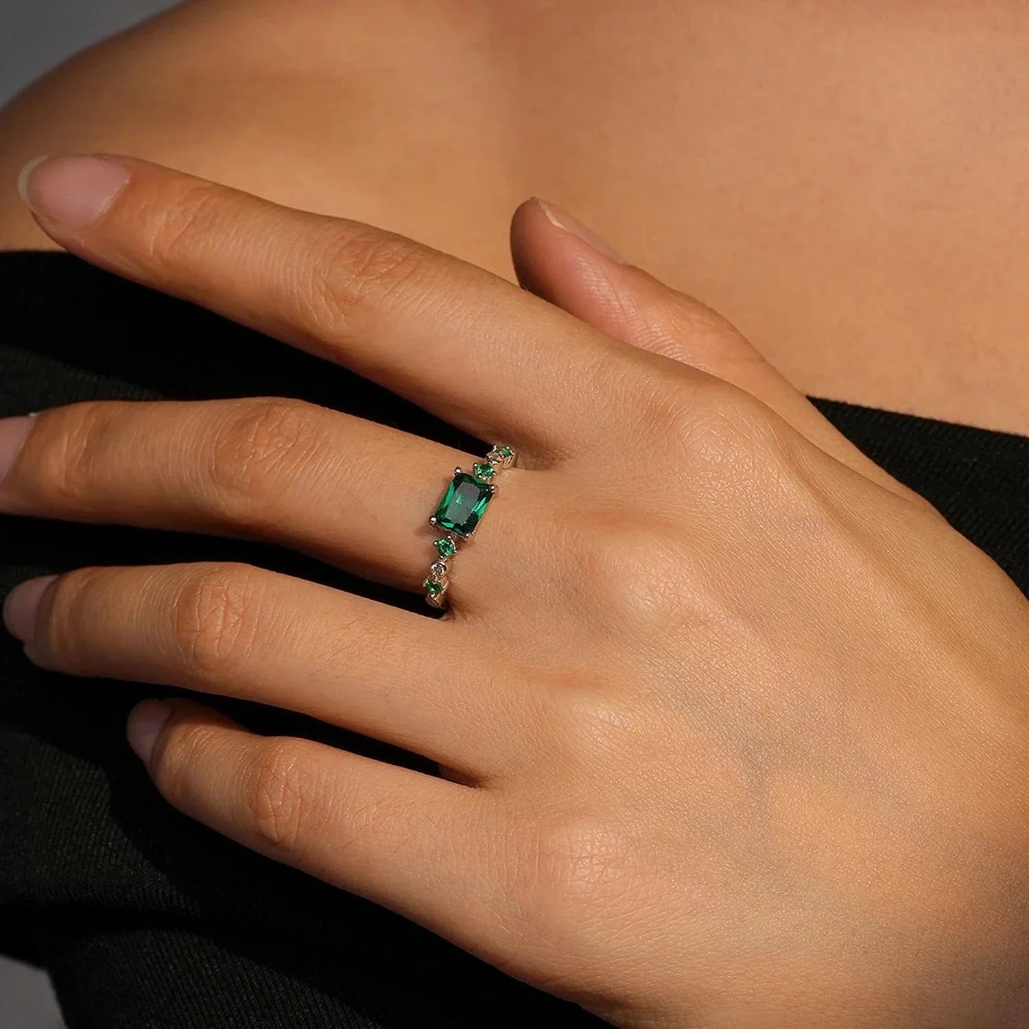 Jade Luxe Square Ring - TM & Co. Jewels