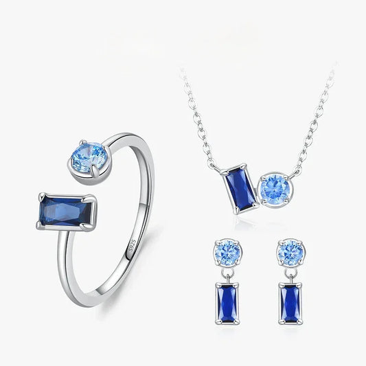 Blue Majesty Zircon Set - TM & Co. Jewels