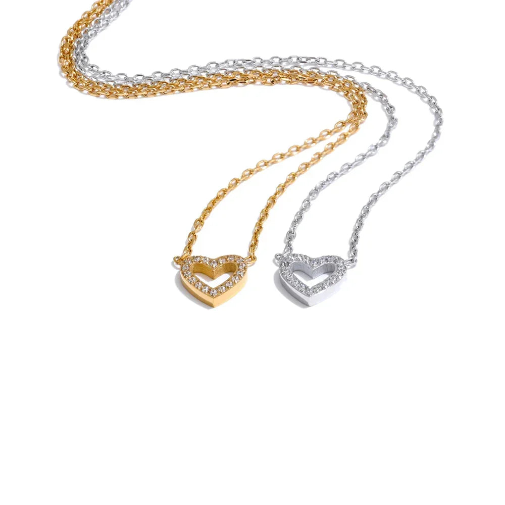 Hollow Heart Necklace - TM & Co. Jewels