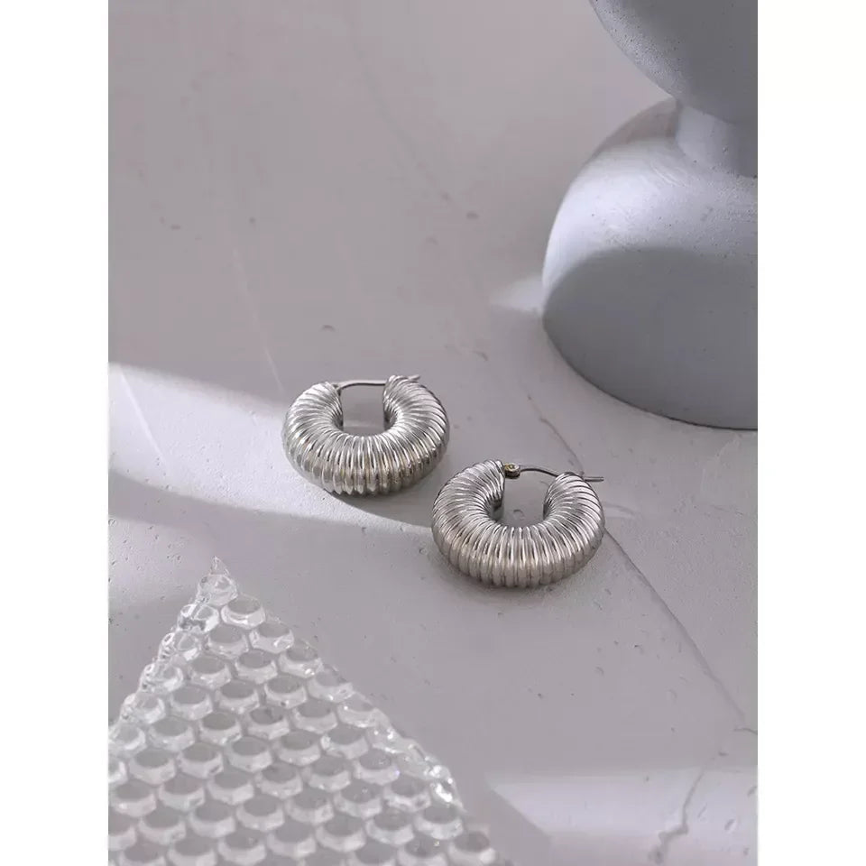 Urban Glow Round Chunky Hoops - TM & Co. Jewels