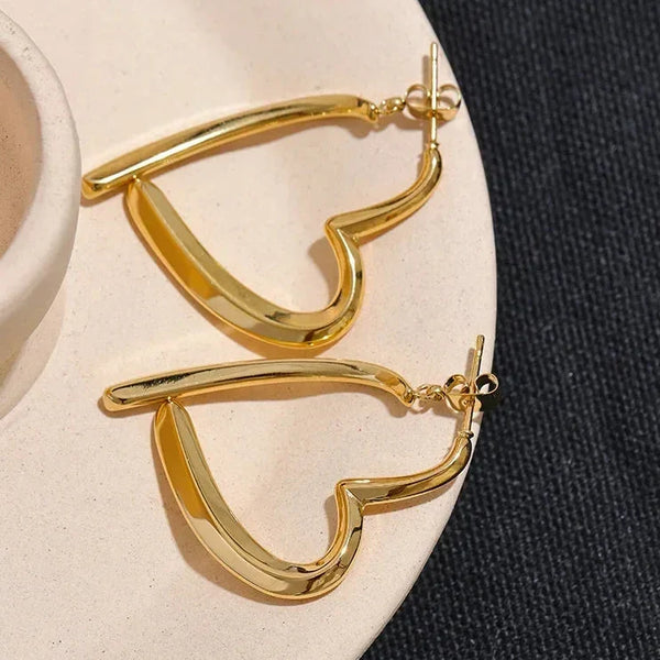Floating Heart Hoop Earrings - TM & Co. Jewels