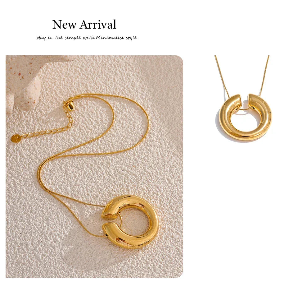 Golden Arc Necklace - TM & Co. Jewels