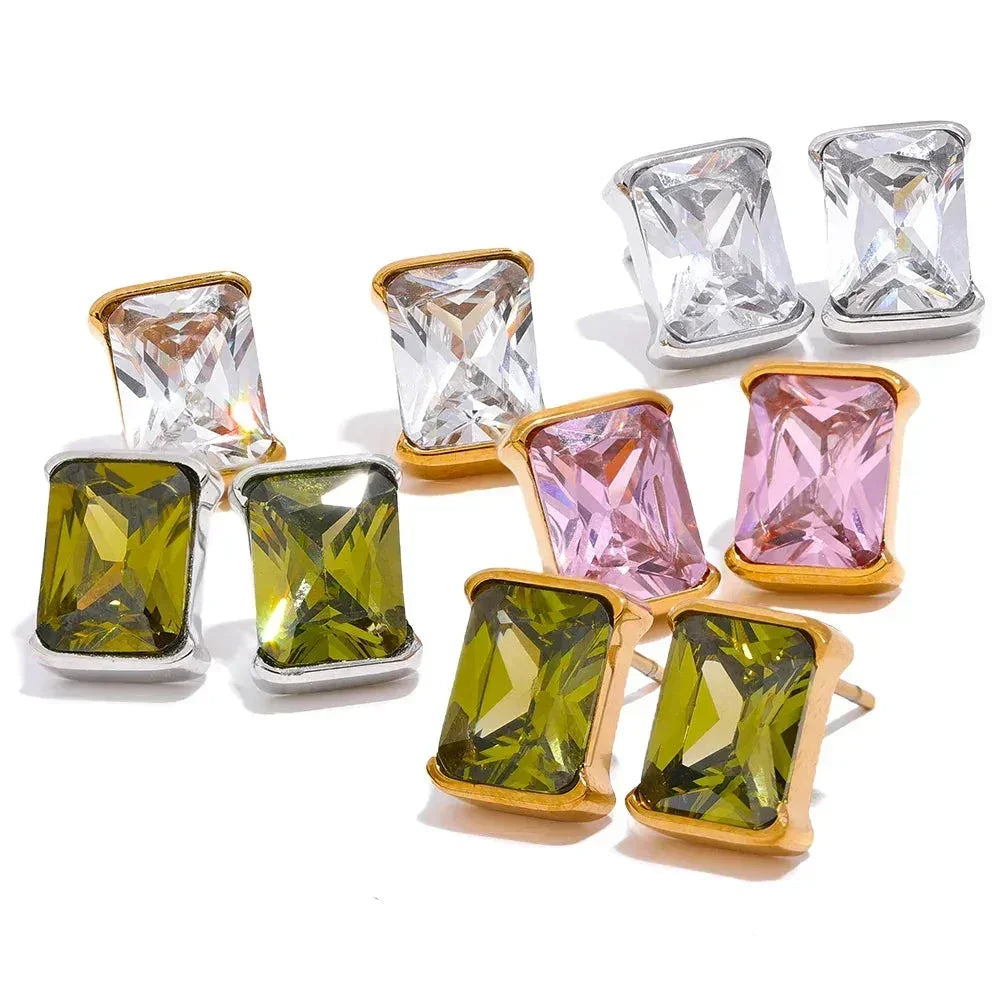 Brilliance Square Studs - TM & Co. Jewels